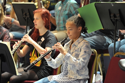 EUYO and British youth orchestra player at the Albert Hall