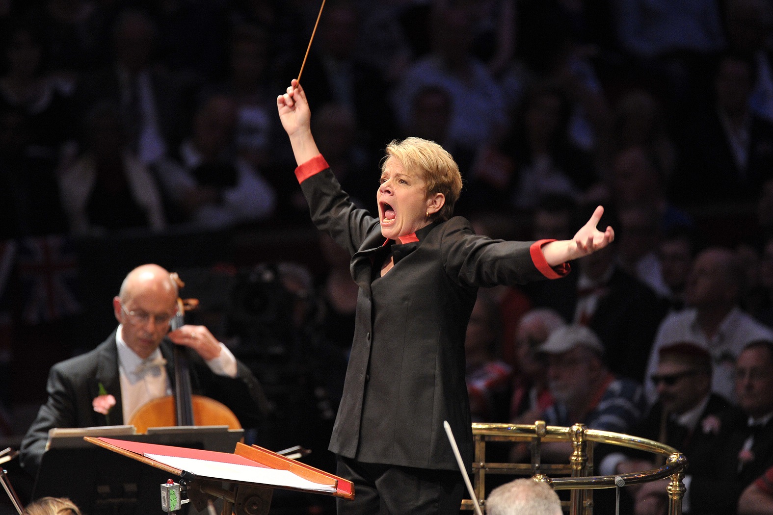 Marin Alsop at the 2015 Last Night of the Proms