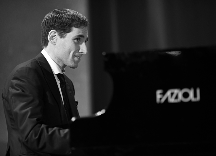 Boris Giltburg and his Fazioli piano
