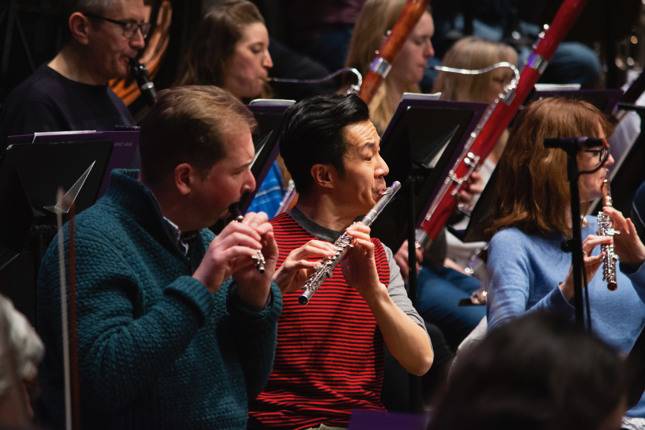 Bournemouth woodwind in rehearsal