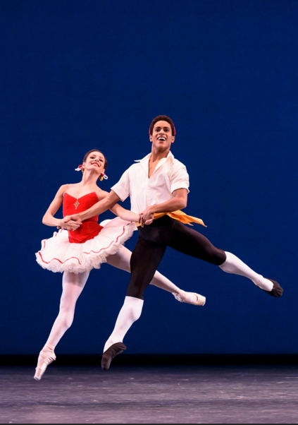 Francesca Hayward and Marcelino Sambé in George Balanchine's Tarantella. Photo by Bill Cooper.