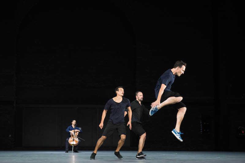 The dancers of Rosas with cellist Jean-Guilhen Queyras