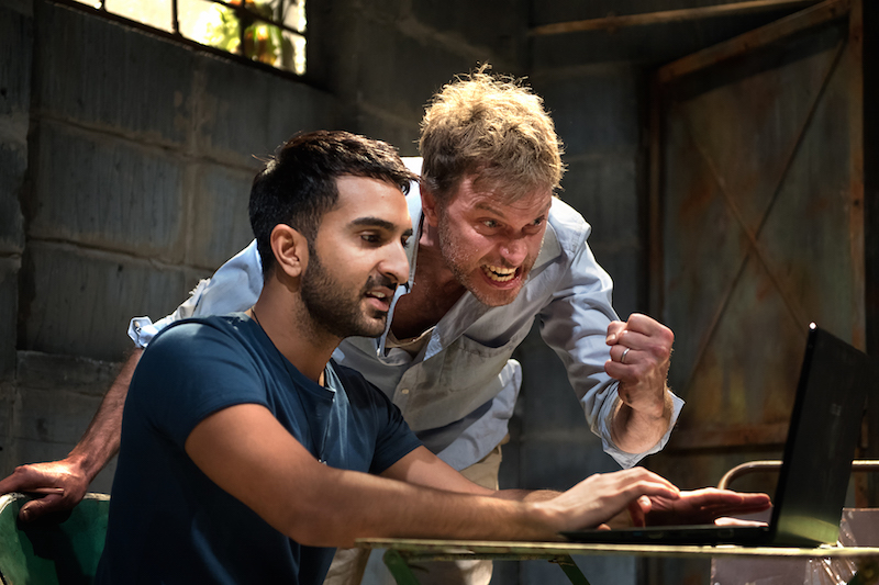 Trading places: Parth Thakerar as Bashir and Daniel Lapaine as his hostage Nick