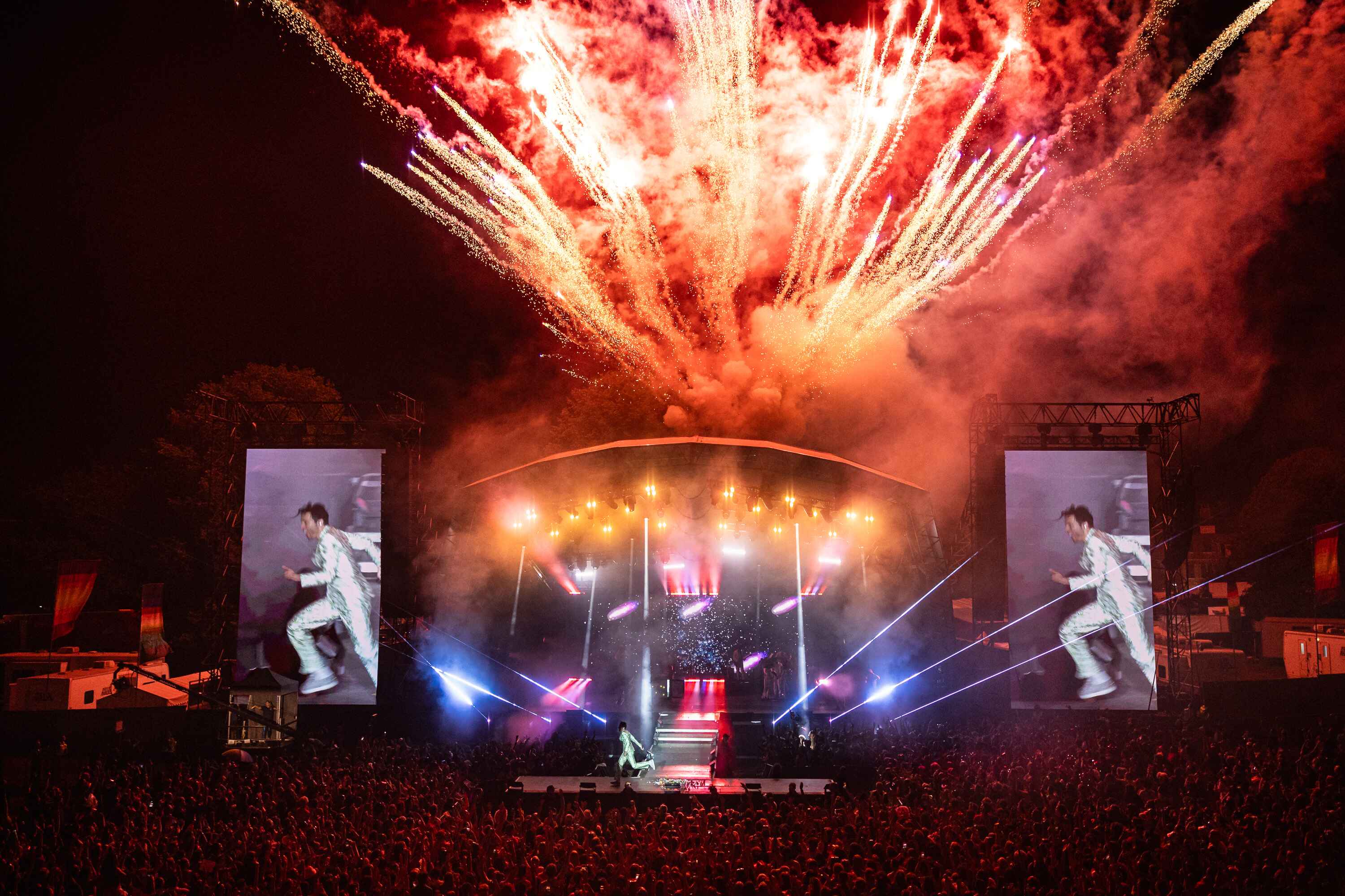 Fireworks over the main stage