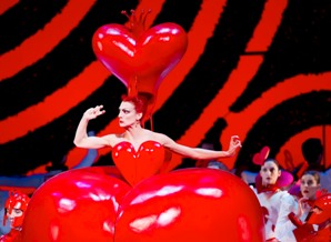 Zenaida Yanowsky as the Queen of Hearts in the Royal Ballet Alice's Adventures in Wonderland