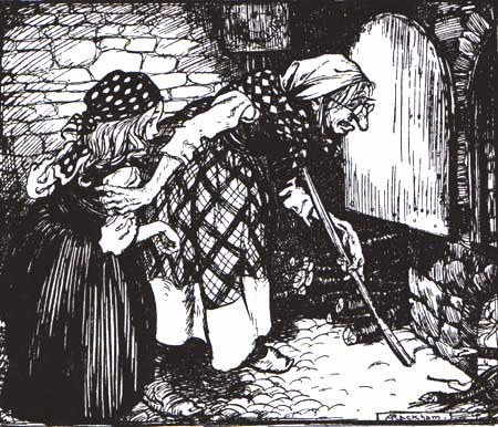 rackham gretel and witch 1909