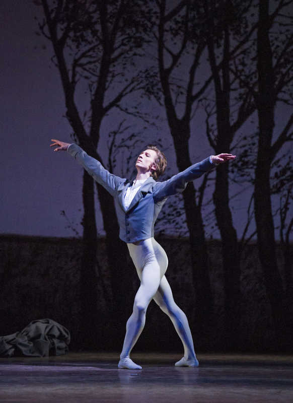 Vadim Muntagirov as Lensky in the Royal Ballet's Onegin