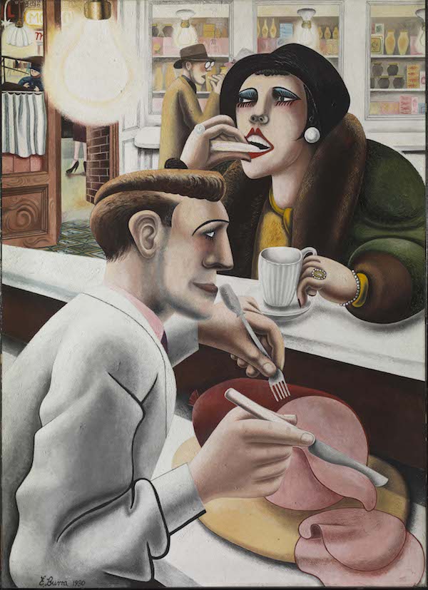 Edward Burra, The Snack Bar, 1930 © The estate of Edward Burra courtesy of Lefevre Fine Art London