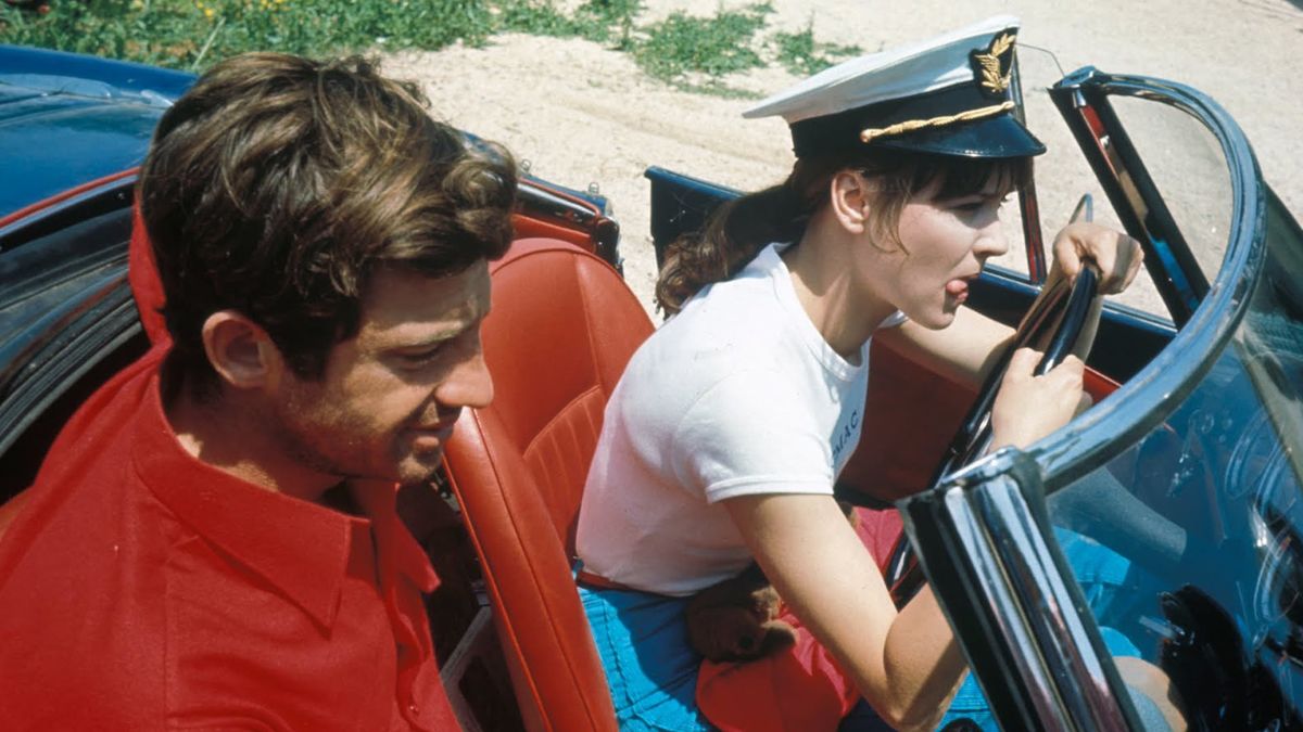 Belmondo and Karina in Pierrot le Fou