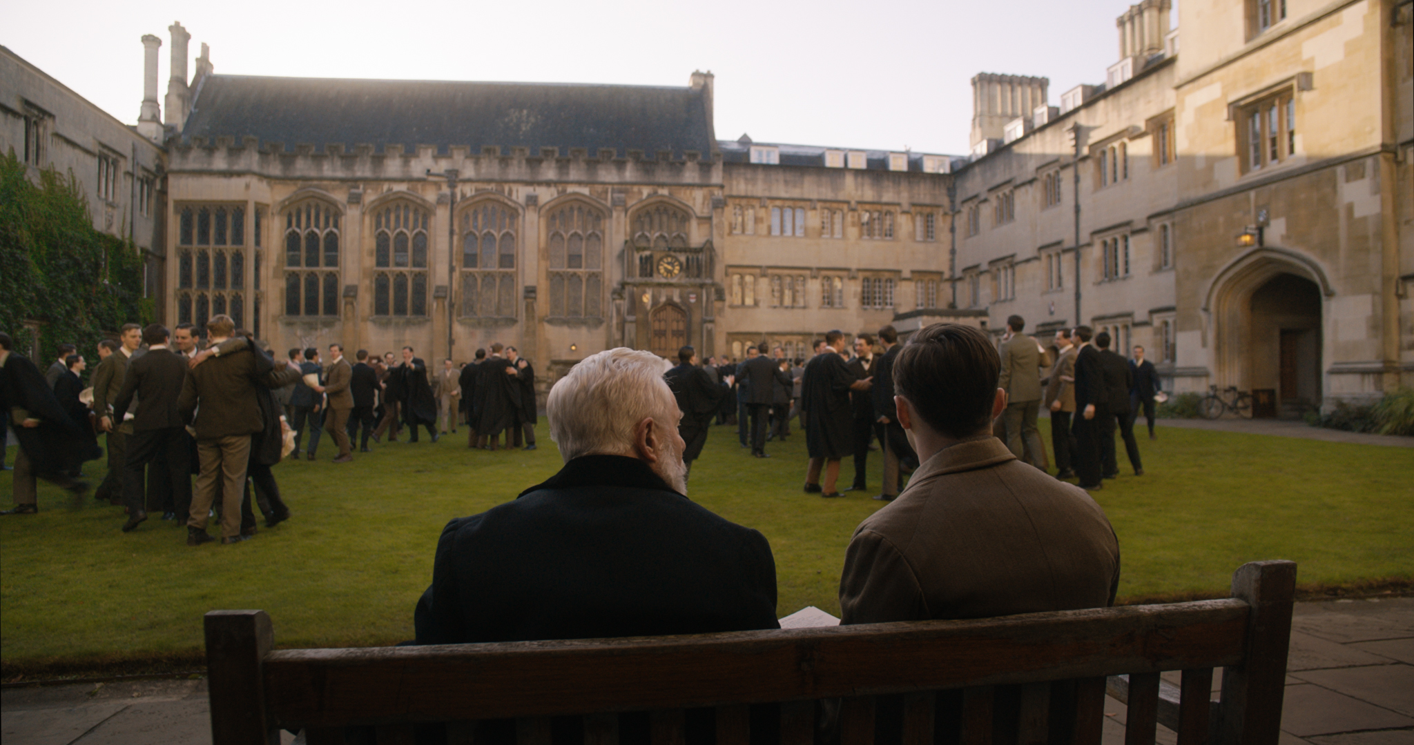 Nicholas Hoult and Derek Jacobi in Tolkien