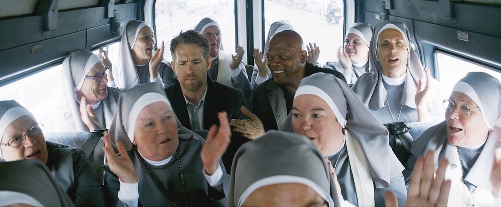 Ryan Reynolds and Samuel L Jackson in The Hitman's Bodyguard