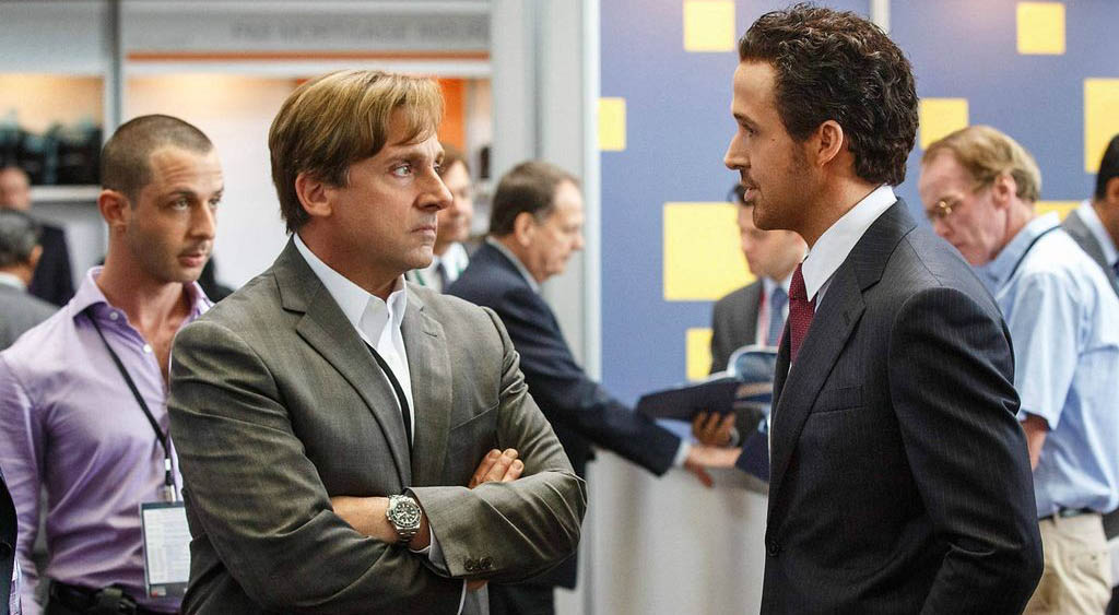 Steve Carell and Ryan Gosling in The Big Short