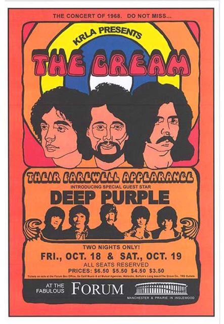 Cream Goodbye Tour Live 1968_LA Forum poster