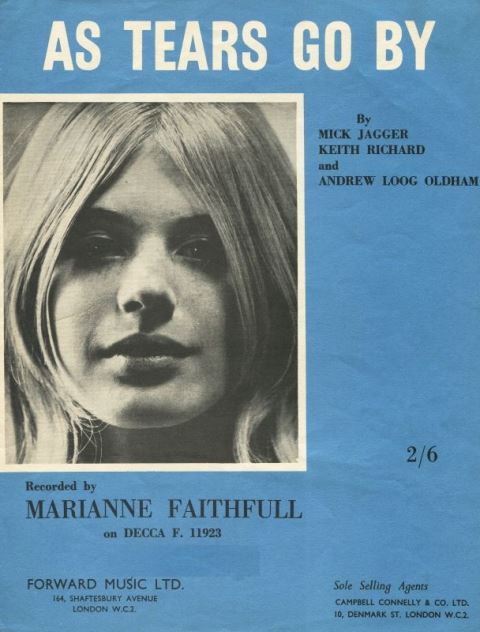 Marianne Faithfull Come and Stay With me – The UK 45s 1964–1969_As Tears Go By songsheet
