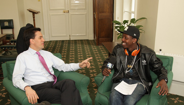 Ed Miliband and Jamal Edwards