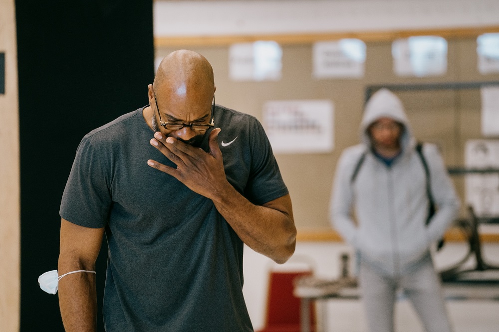 Eric Greene as Rigoletto in rehearsal