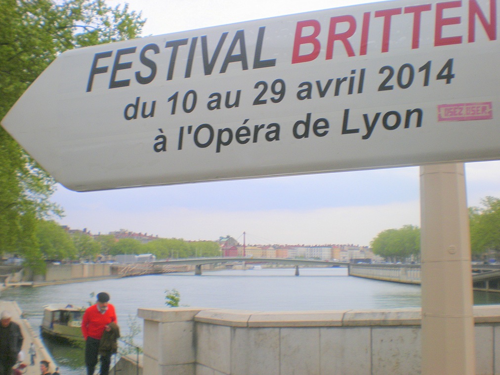 Britten Festival sign on the Saone
