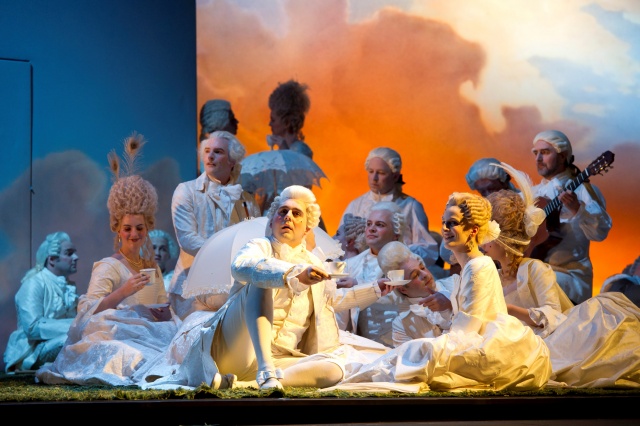 The Glyndebourne Chorus in the fete champetre of Don Pasquale