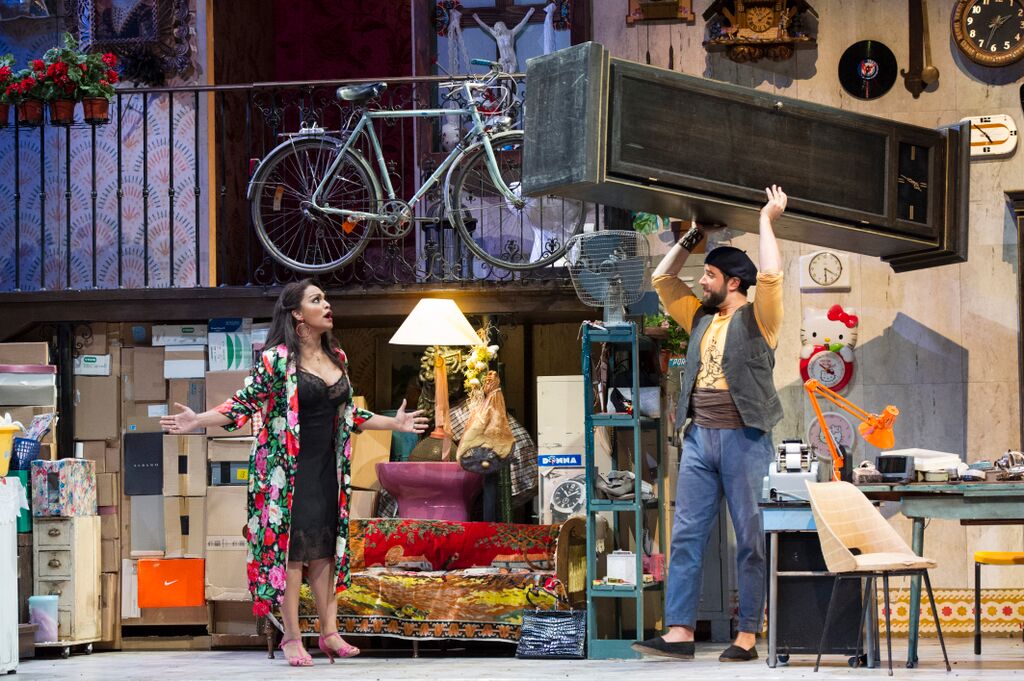 Scene from Glyndebourne's L'heure espagnole