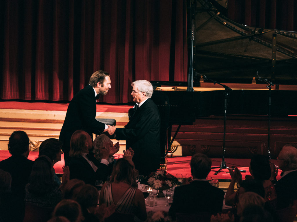 Andsnes and Reich at the awards supper