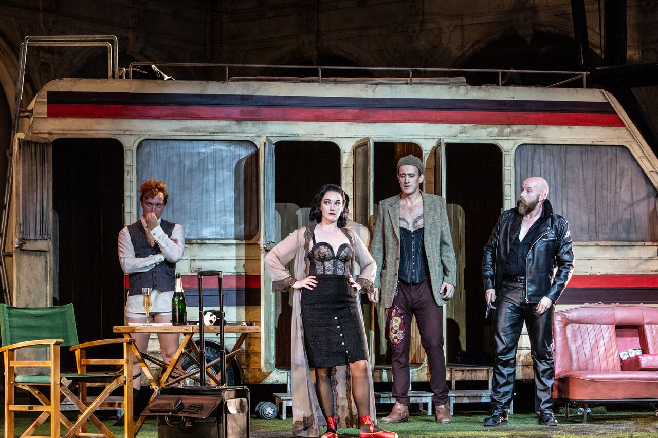 Scene from the Prologue of Ariadne auf Nazos at Opera Holland Park
