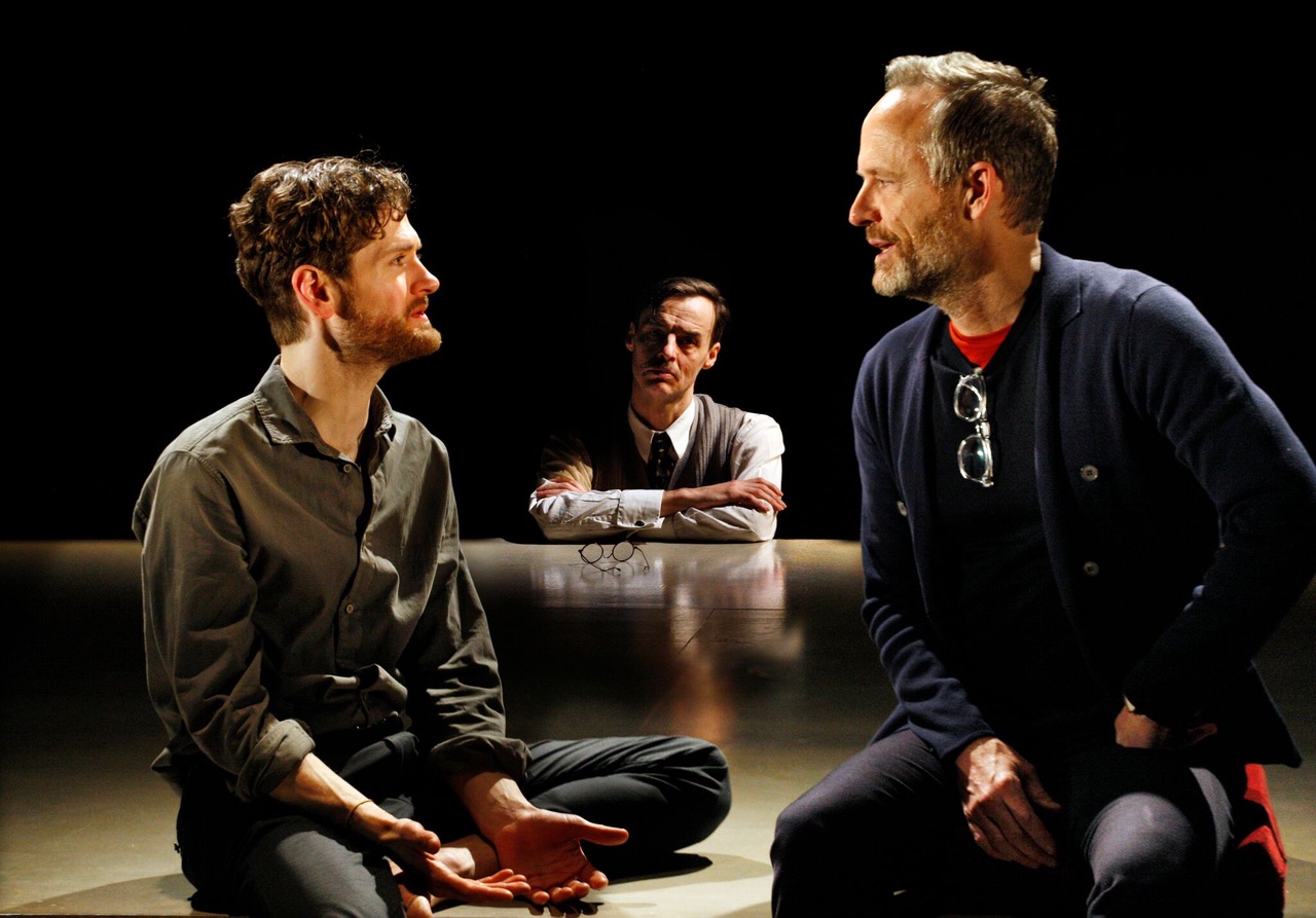 Kyle Soller, Paul Hilton and John Benjamin Hickey in The Inheritance at the Young Vic