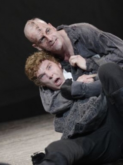 Benedict Cumberbatch and Jonny Lee Miller in Frankenstein