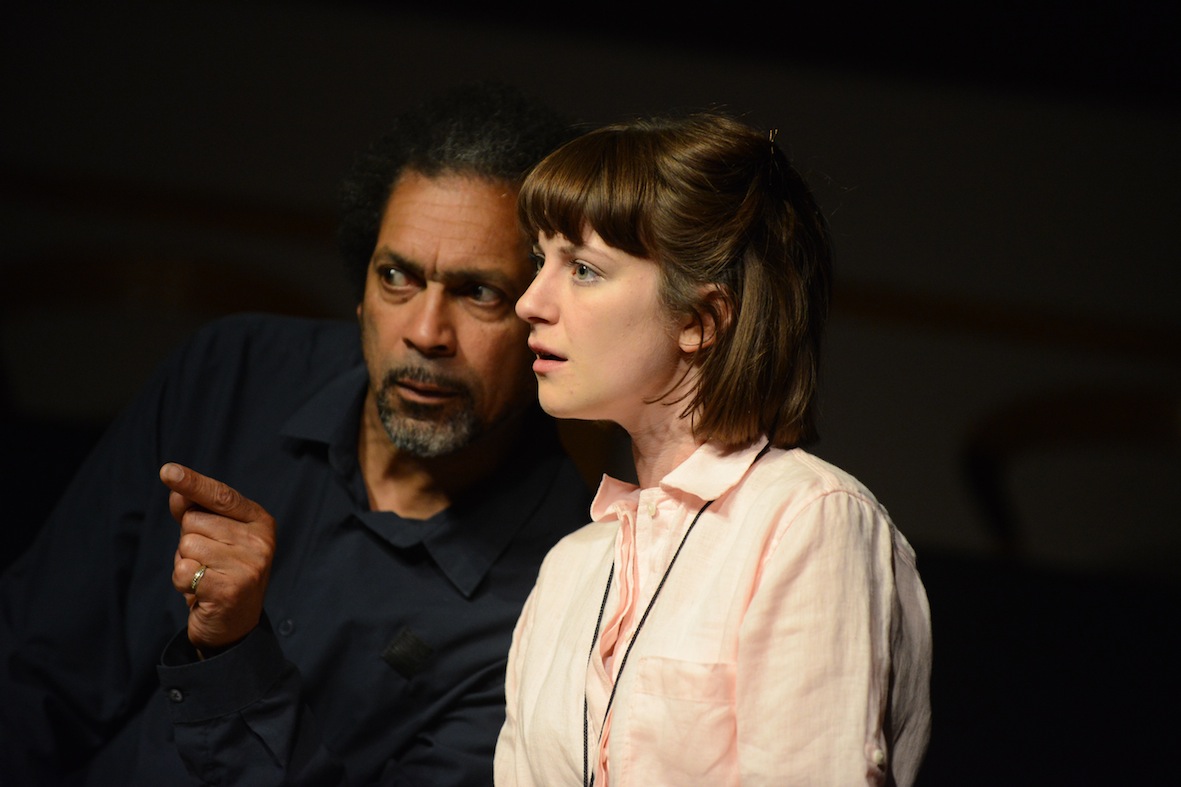 Ben Onwukwe and Lydia Larson in Caryl Churchill's The After-Dinner Joke