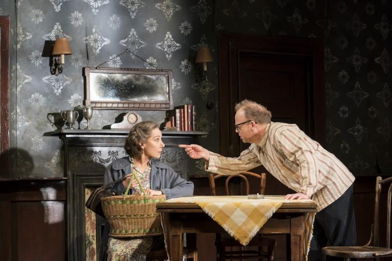 Zoe Wanamaker and Toby Jones in The Birthday Party. Photo by Johan Persson