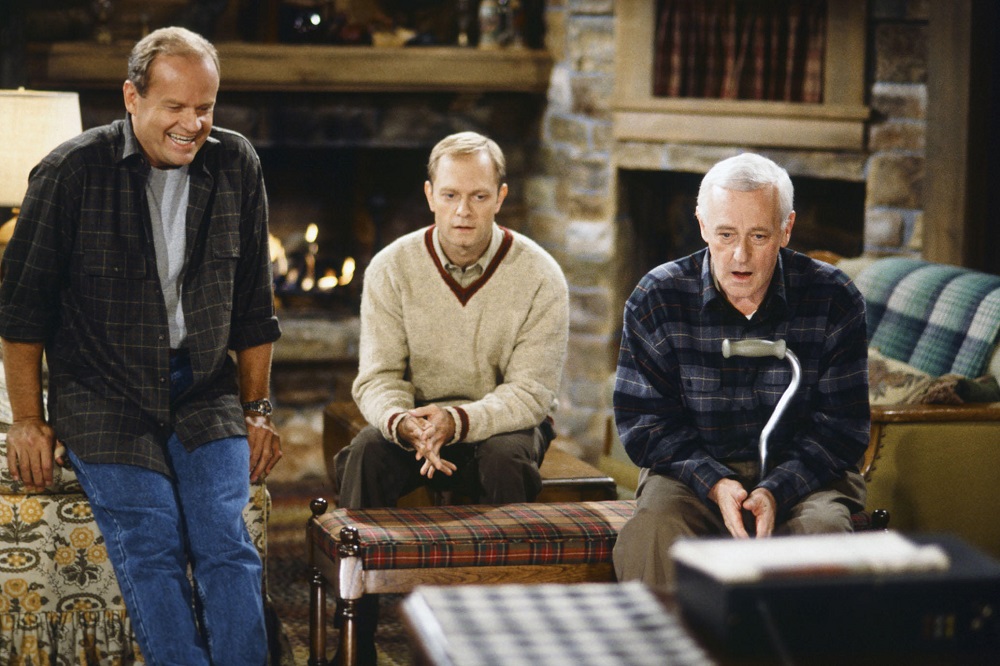 Kelsey Grammer, David Hyde Pierce and John Mahoney in Frasier