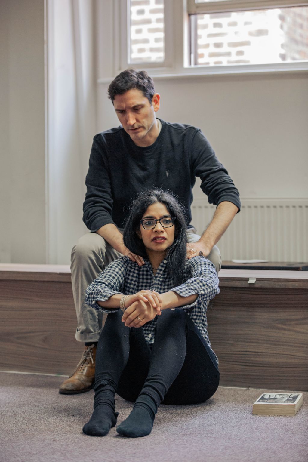 Amara Karan and Edmund Kingsley in 'Bloody Difficult Women'