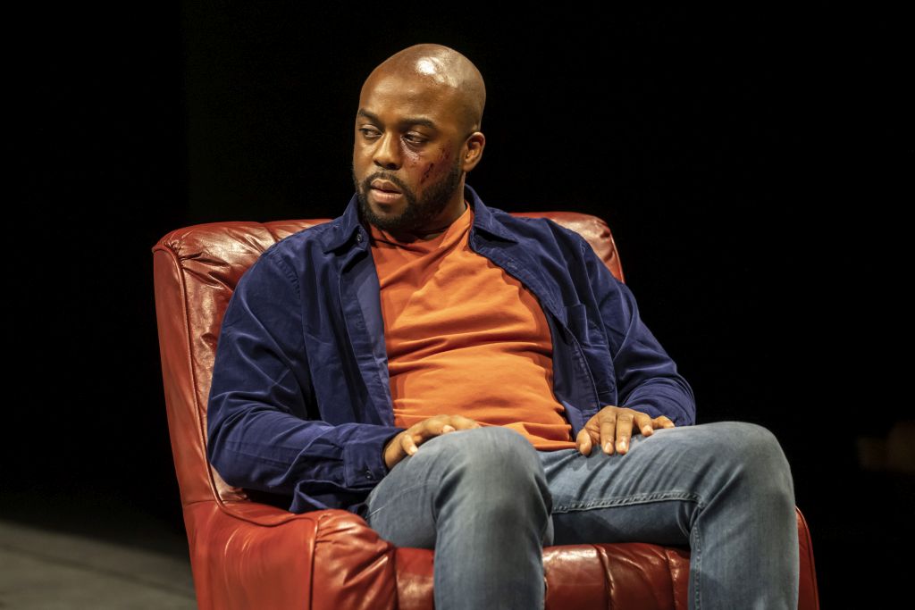 Ken Nwosu as Leo in 'White Noise' at the Bridge Theatre