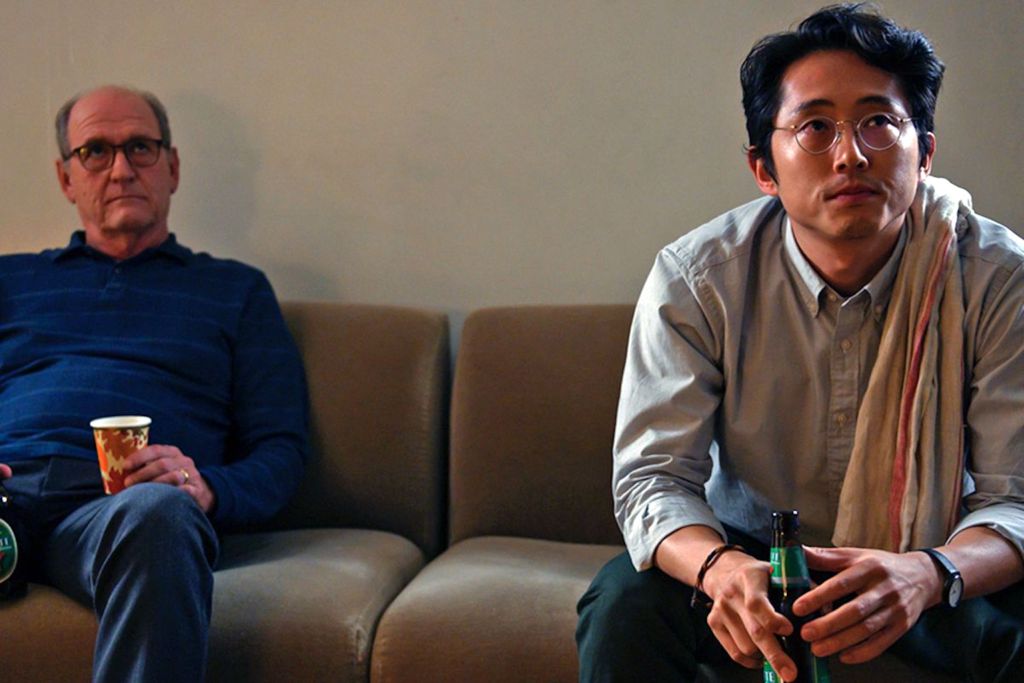 Richard Jenkins and Steven Yeun in 'The Humans'