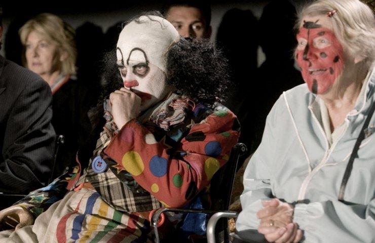 Psychoville's angry, handless (the other one) clown and his senile associate, Mrs Ladybug Face