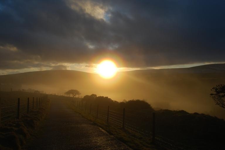 Sunrise in Wales: 12-year-old Rory Davies's winning photograph, 'Sun'