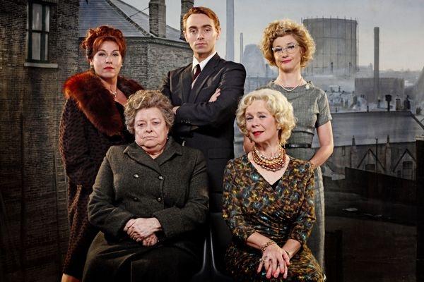 Formidable women: Tony Warren (David Dawson) and female company from 'The Road to Coronation Street'