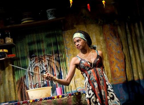 Mother Courage of the Congo: Jenny Jules as Mama Nadi, trying to keep violence out of her domain