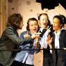 Girls just wanna have fun: Shannon Tarbet (second from right) in a scorching stage debut