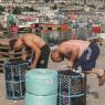 Martin Parr, 'Preparing lobster pots, Newlyn Habour, Cornwall, England', 2018