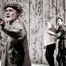 Derek Jacobi's Lear, watched by Paul Jesson's Gloucester and Gwilym Lee's Edgar just before the unkindest cut of all