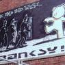 Banksy's imposing mural, 'The Mild Mild West', is Stokes Croft's main visitor attraction