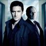 Richard Armitage as Lucas North (left) with Spooks supremo Harry Pearce (Peter Firth)