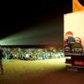 At FiSahara, films are screened at night in the centre of the camp onto a multiplex-sized screen
