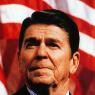 President Ronald Reagan looking stern - or is this just an act?