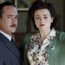 Enid Blyton (Helena Bonham Carter) curbs her enthusiasm for long-suffering husband Hugh Pollock (Matthew Macfadyen)