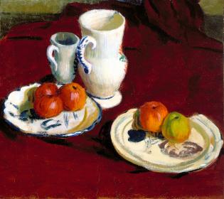 Roderic O'Conor: 'Still life with Apples and Breton Pots', c.1896-1897