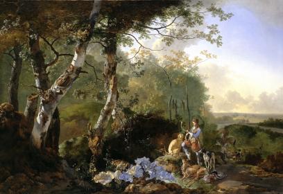 Adam Pynacker, 'Landscape with Sportsmen and Game', c.1665