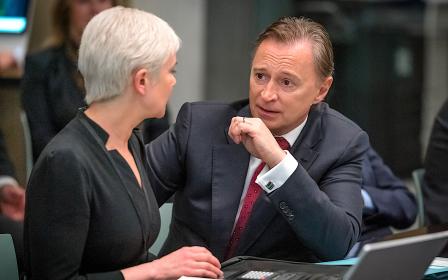 Doom watch: Victoria Hamilton as Anna Marshall, Robert Carlyle as Robert Sutherland