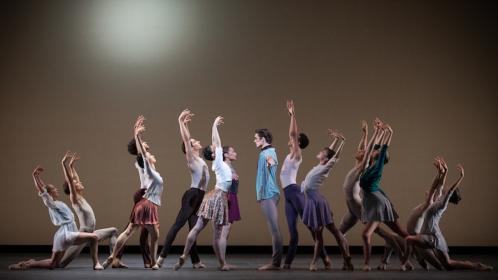All bow down: Artists of the Royal Ballet in 'Anemoi', a new work marking the company's 90th birthday