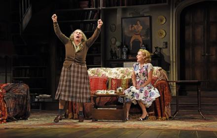 Jennifer Saunders as Madame Arcati and Lisa Dillon as Ruth Condomine